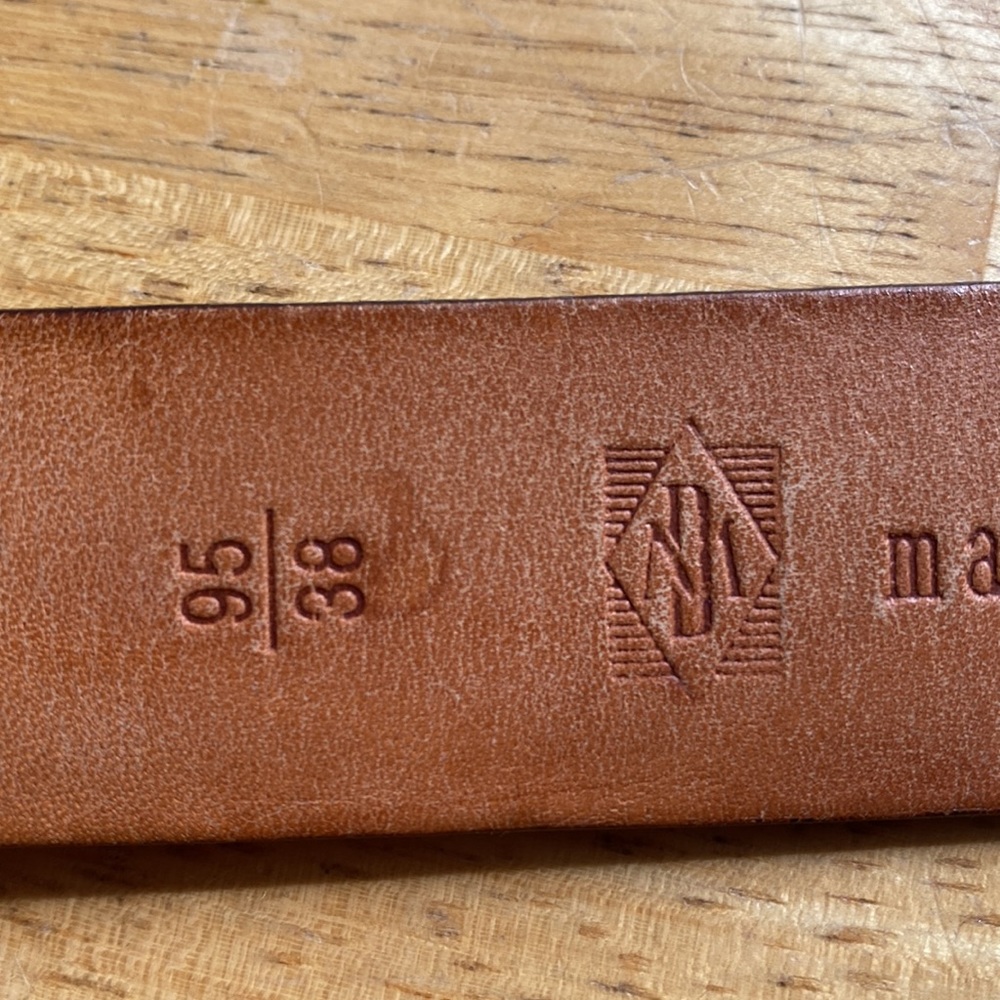 Belt Brown color Martin Dingman brand Alligator-Grain Leather Size 38 pre-owned - Picture 6 of 15